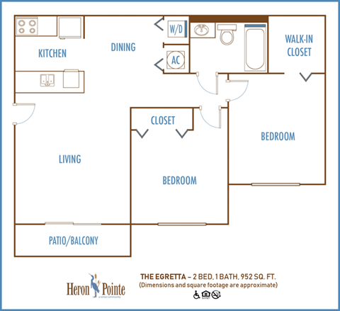 THE EGRETTA Floor Plan at Heron Pointe, Miramar, FL